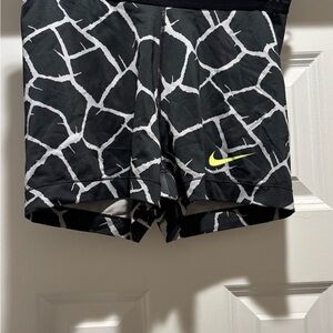 Nike Black and White Graphic Shorts
